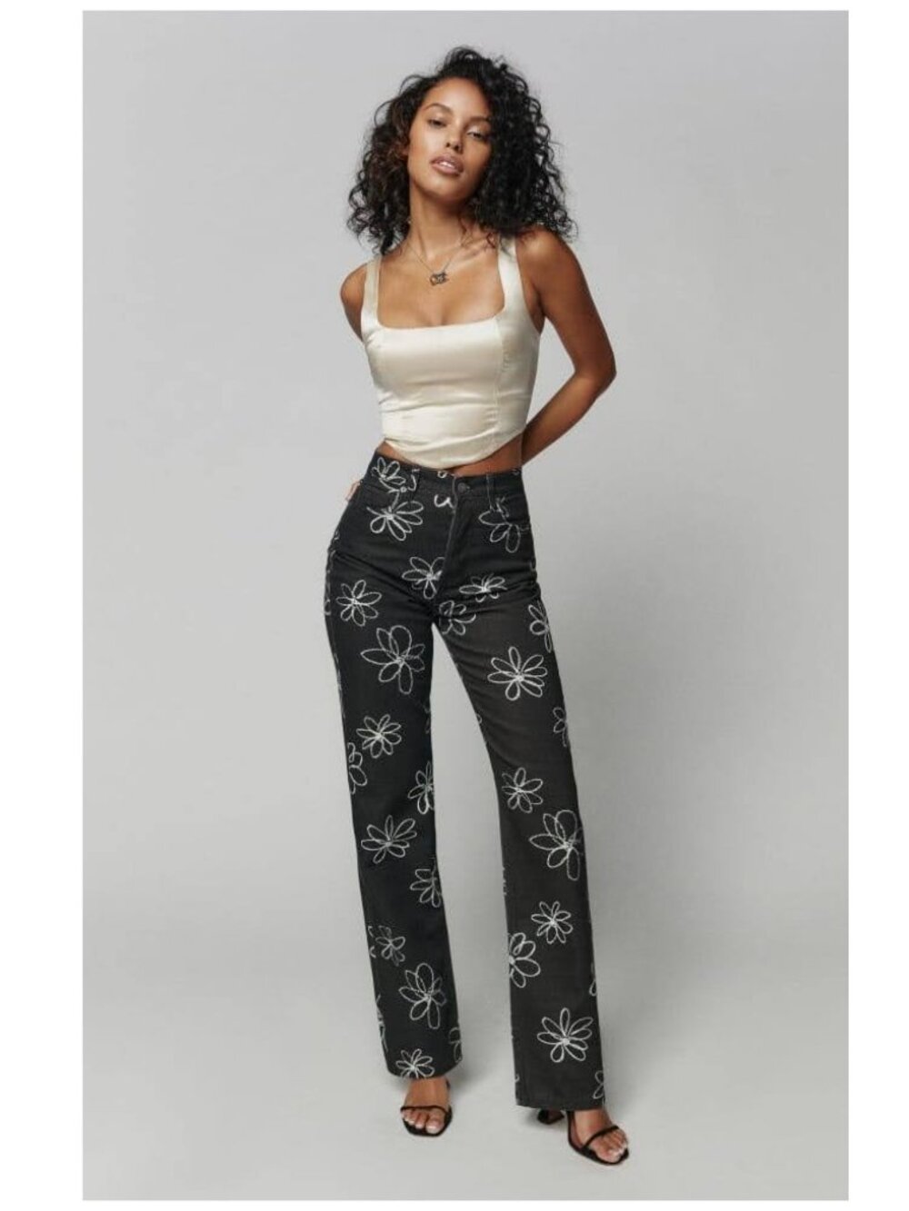 REFORMATION Daisy High-Rise Straight Leg Organic Cotton Bloom Jeans New NWT